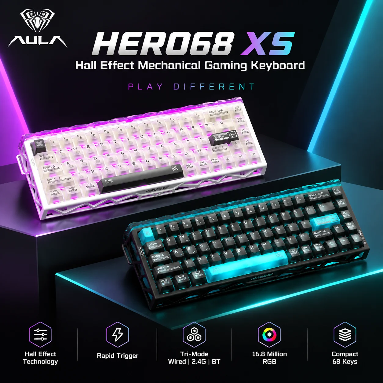 Gaming Keyboard Nearby - Aula Hero68 XS – bezprzewodowa klawiatura