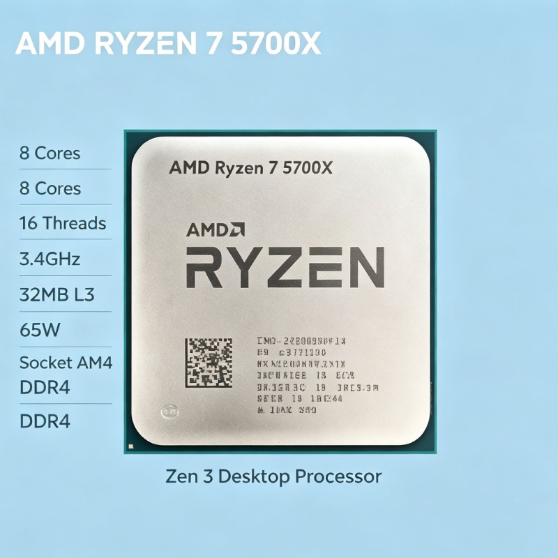Amd Cpu Ryzen 7 - Procesor AMD Ryzen 7 5700X, 65W