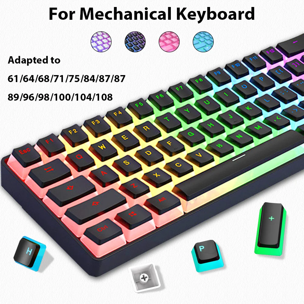 129 Klawiszy Pudding Keycaps P – Gaming Keyboard No Rgb recenzja i cena